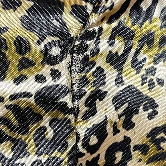 Vanity Fair Babydoll Leopard Print Silky Slinky Slip Dress Chemise Size Small - Picture 10 of 14